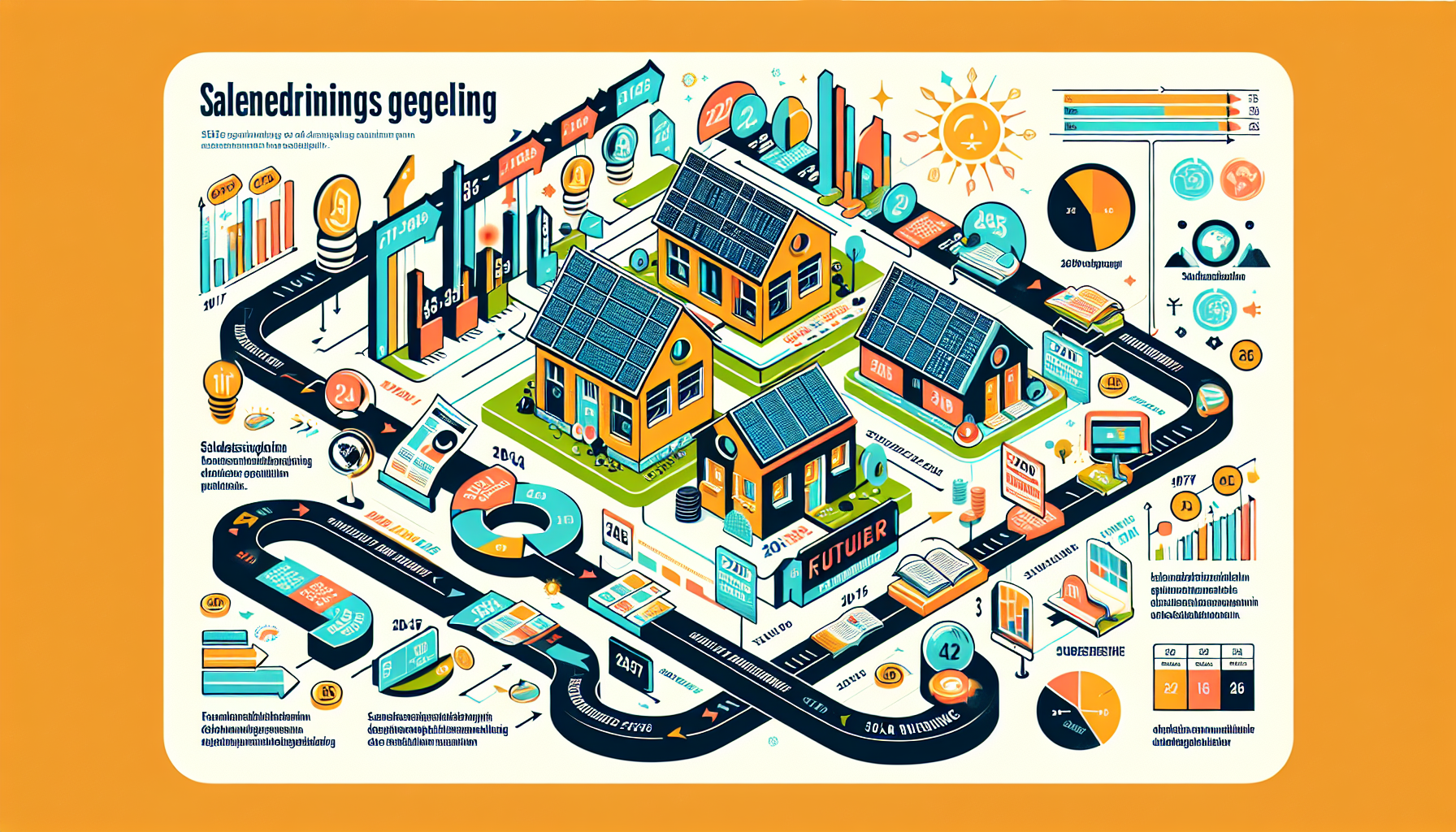 Een diagram dat de toekomst van de salderingsregeling voor zonnepanelen schetst.